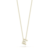 Roberto Coin 18k Yellow Gold 0.06ct Diamond Tiny Treasures Letter "e" Necklace - 001634aychxe In Yellow, Gold-tone