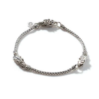 John Hardy Legends Naga 2.5mm Stainless Steel Station Bracelet - Bb6511455xum In Silver-tone