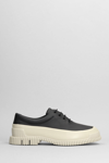 Camper Pix Contrasting-sole Lace-up Shoes In Black