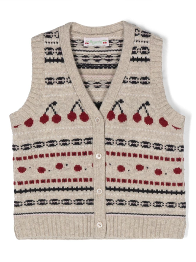 Bonpoint Kids' Thevy Cardigan In White