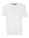 Golden Goose Cotton T-shirt With Back Glittered Print In 80185