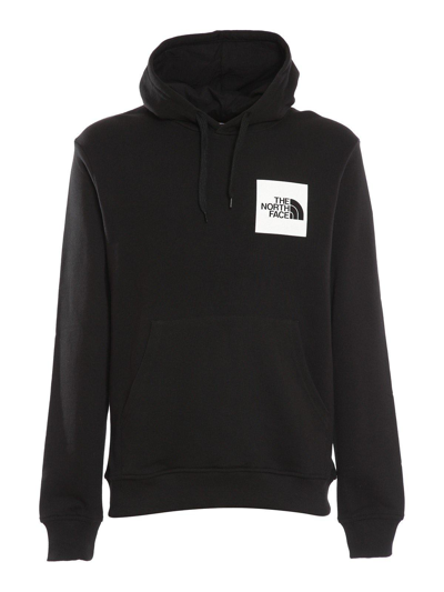 The North Face Logo Patch Drawstring Hoodie In Black