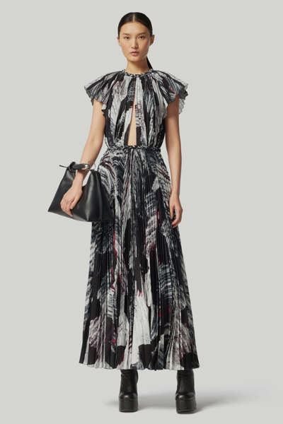 Altuzarra Caspia Abstract-pattern Print Dress In Phantom Feather