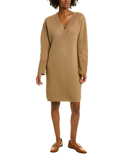 Vince Wool & Cashmere-blend Sweaterdress In Brown