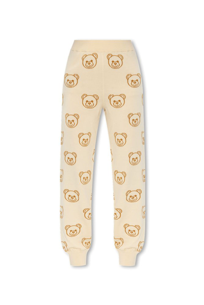 Moschino Teddy Bear-print Track Pants In Neutrals