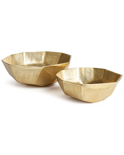 Napa Home & Garden Set Of 2 Rova Serving Bowls In Gold