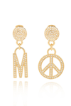 MOSCHINO MOSCHINO EMBELLISHED CLIP ON EARRINGS