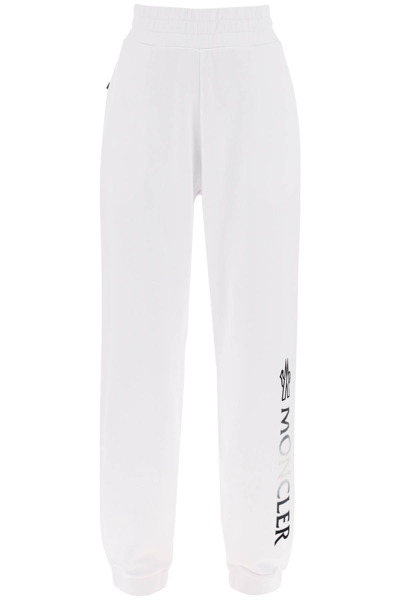 Moncler Joggers With Flocked Logo In White