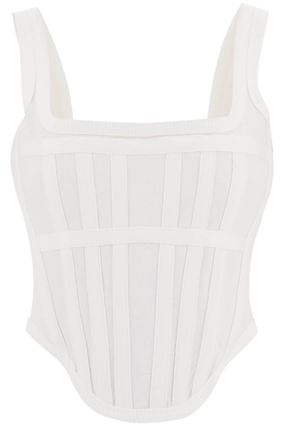 Dion Lee Corset Top In Jersey In White