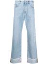 GCDS GCDS  STRAIGHT JEANS WITH LOGO APPLICATION