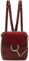 CHLOÉ Red Small Faye Backpack