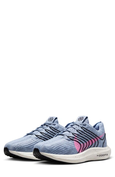 Nike Gray Pegasus Turbo Next Nature Sneakers In Ashen Slate/pink Spe