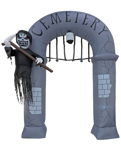 National Tree Company 12ft Inflatable Halloween Ghost Arch In Grey