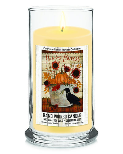 Courtside Market Wall Decor Courtside Market Harvest Collection Happy Harvest Brown Sugar Vanilla Soy Wax Candle In Multi