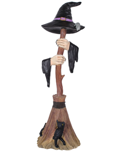 National Tree Company 48in Halloween Witch's Broom With Arms In Black