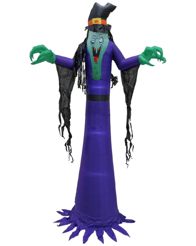 National Tree Company 12ft Inflatable Halloween Witch In Purple