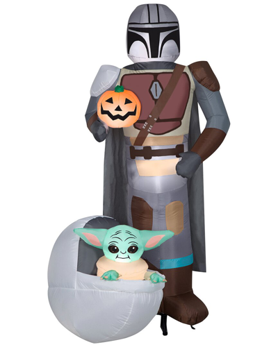 National Tree Company Halloween Airblown 78in Mandalorian & The Child In Purple