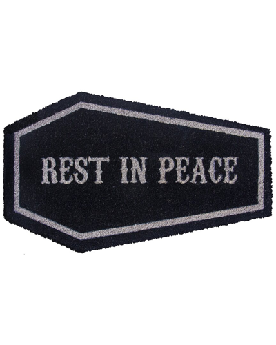 Entryways Rest In Peace Coir Doormat In Black