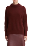 Vince Boiled Cashmere Funnel Neck Pullover In Cinnamon