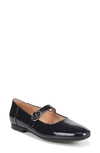 Naturalizer Kelly Mary Jane Flat In French Navy Faux Patent