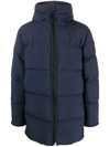 CANADA GOOSE BLUE LAWRENCE HOODED QUILTED COAT