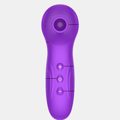 Vigor High Quality Silicone Vibrator 10 Mode Couple Vibrator In Purple