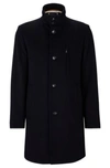 HUGO BOSS SLIM-FIT FORMAL COAT IN VIRGIN WOOL AND CASHMERE