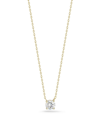 CHLOE & MADISON CHLOE AND MADISON 14K OVER SILVER CZ SOLITAIRE NECKLACE