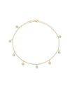 Glaze Jewelry Cubic Zirconia Sterling Silver Charm Anklet