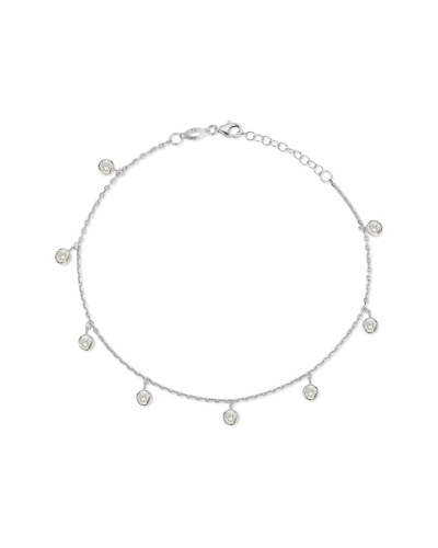 Glaze Jewelry Silver Cz Anklet