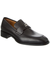 Christian Louboutin Mens Black Varsimoc Monogram-plaque Leather Loafers In Black