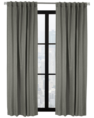 Thermalogic Galati Room-darkening Dual Header 52x108 Curtain Panel In Charcoal