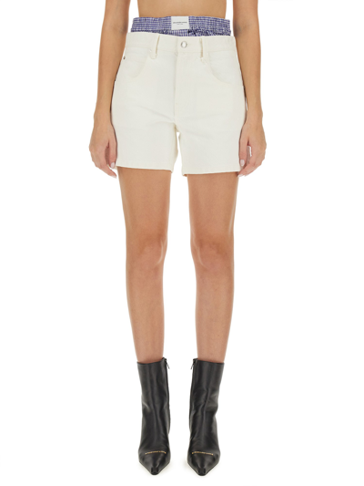 Alexander Wang High-waisted Boxer Shorts In White