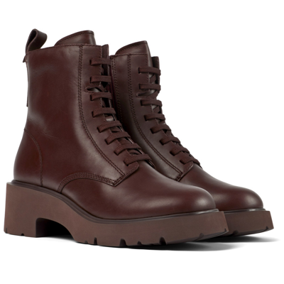 Camper Ankle Boots For Women In Burgundy