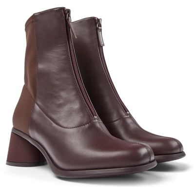 Camper Ankle Boots For Women In Burgundy