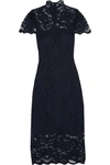 GANNI Flynn stretch-lace turtleneck dress