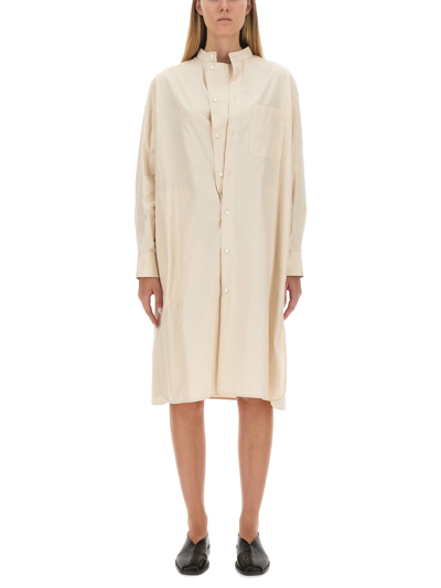 Lemaire Shirt Dress In Ivory