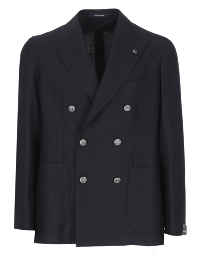 Tagliatore Wool Double-breasted Jacket In Nero