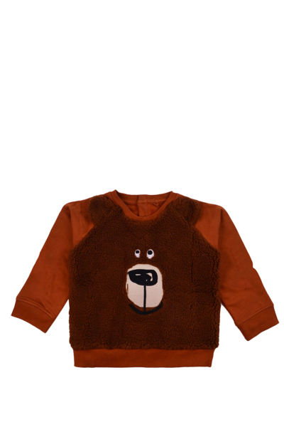 Stella Mccartney Kids' Cotton Sweatshirt In Brown