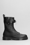 JW ANDERSON COMBAT BOOTS IN BLACK LEATHER