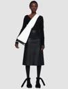 Joseph Leather Sidena Midi Skirt In Black