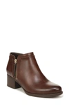 Naturalizer Karol Womens Faux Leather Side-zip Ankle Boots In Cinnamon Brown Synthetic