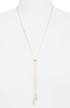 Set & Stones Elliatt Freshwater Pearl Lariat Necklace In Gold