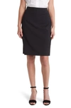 Hugo Boss Slim-fit Pencil Skirt In Virgin Wool In Black