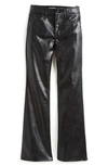 TRACTR KIDS' FAUX LEATHER FLARE LEG PANTS