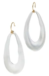 Alexis Bittar Lucite Link Wire Earrings In Silver