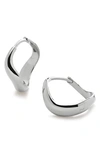 Monica Vinader Womens Sterling Silver Swirl Small Recycled Sterling-silver Hoop Earrings In Sterling Silver