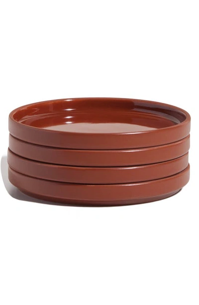 Our Place Set Of 4 Demi Plates In Terracotta