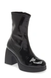 Wonders Platform Bootie In Black Patent