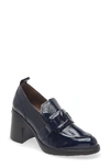 Wonders Loafer Pump In Navy Patent Leather